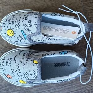 Gymboree Doodle Sneakers - Dove Gray Color - Kid's Size 6